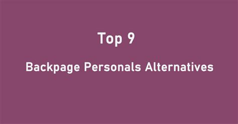 back page personals|substitute for back page personal ads.